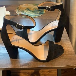 Black Block Heel Sandals